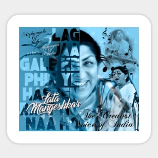 Lata Mangeshkar Artwork Sticker